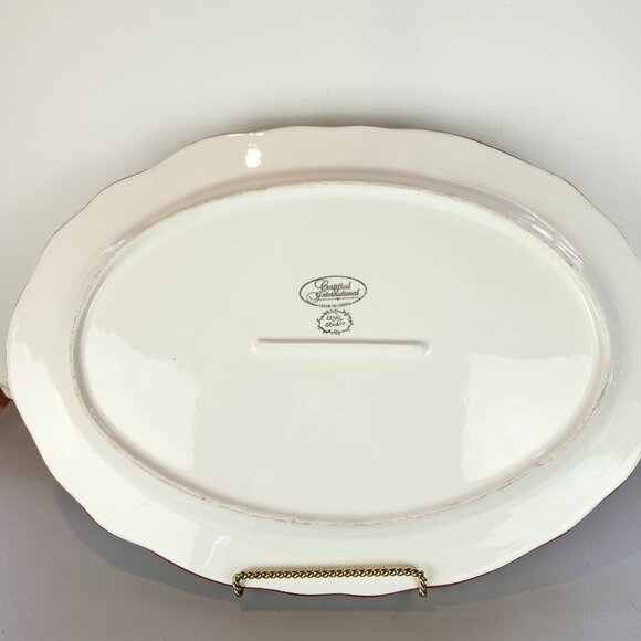 Stunning Lesal Studio Hand-Painted Floral Serving Platter - Picture 6 of 7